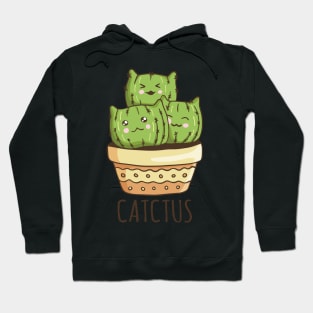 Cute Cat Face Cactus Hoodie